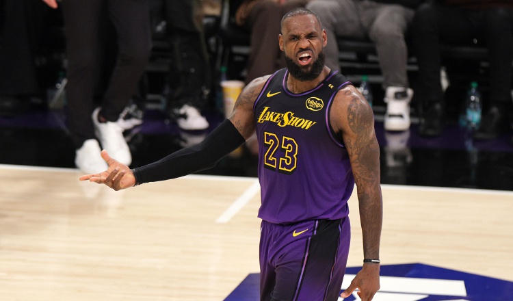 LeBron James, jugador de los Lakers de Los Ángeles. Foto: EFE