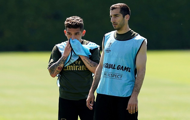 Henrikh Mkhitaryan en un entrenamiento.