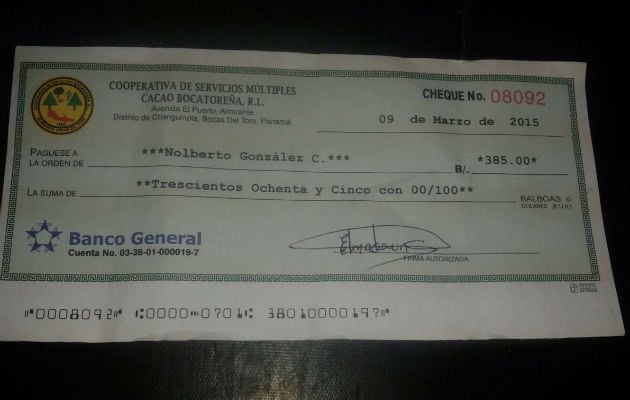 Capturan a sujeto que metió cheque falso en negocio de Changuinola