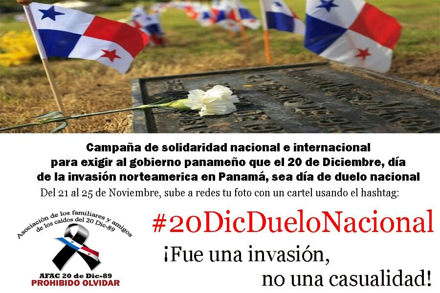 Exigen al gobierno que 20 de diciembre sea Día de Duelo Panamá América