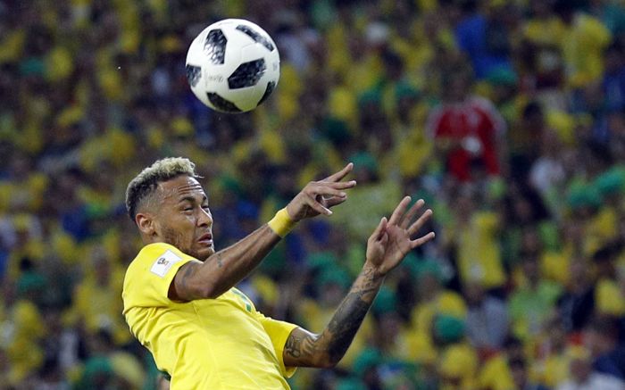 Neymar luego de un partido con Brasil en el pasado mundial de Rusia 2018. Foto EFE