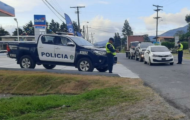 Los operativos son en áreas del carnaval y en la vía Interamericana. Foto: José Vásquez. 