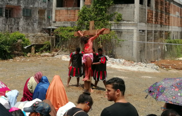 Los dramas de Semana Santa en vivo que se hacían en La Chorrera y Arraiján fueron suspendidos. Foto: Eric Montenegro.