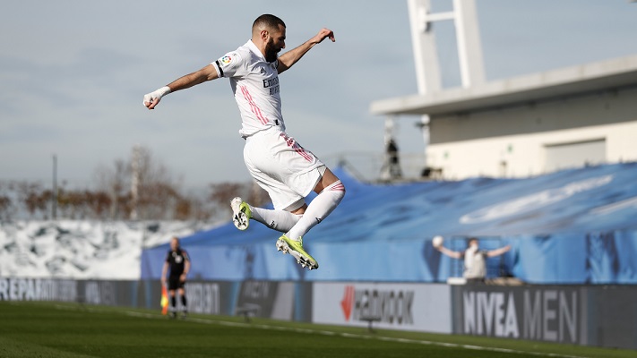 Karim Benzema es el máximo anotador esta temporada para el Real Madrid en LaLiga con 12 tantos. Fotos: @realmadriden