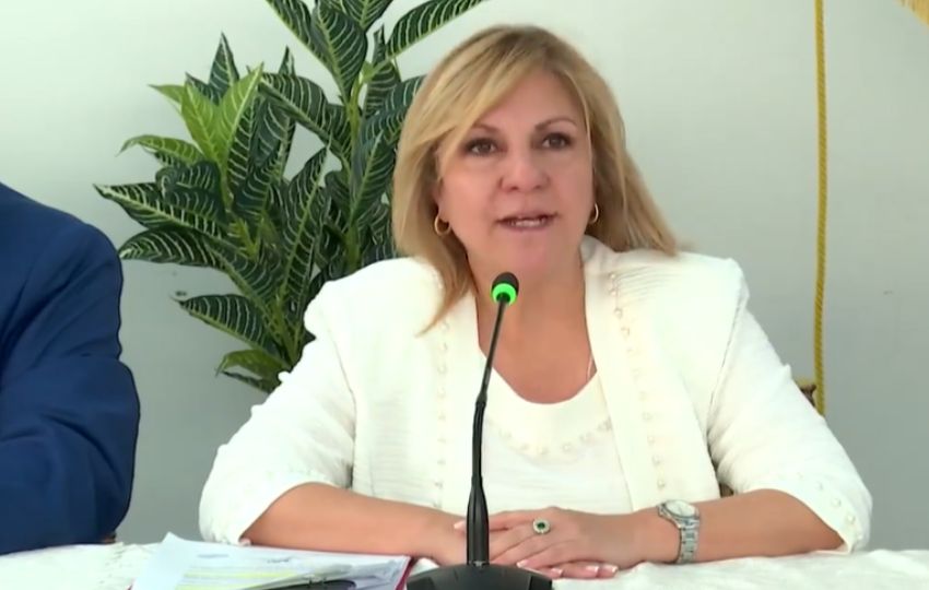 La ministra de Gobierno, Dinoska Montalvo. 