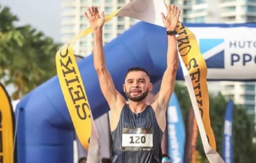 Christopher Jurado, ganó la edición 2023 de la maratón en la Ciudad de Panamá. Foto: Cortesía