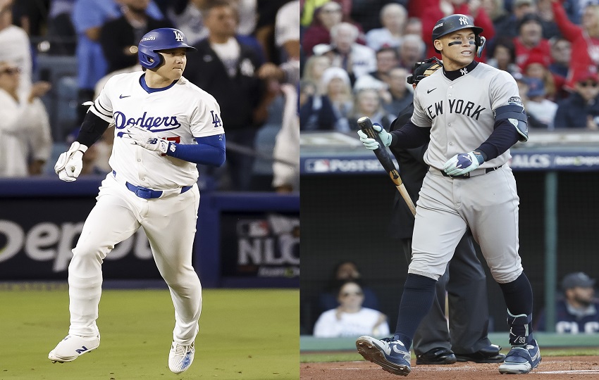 Shohei Ohtani y Aaron Judge, jugaron la pasada Serie Mundial de las Grandes Ligas. Foto: EFE