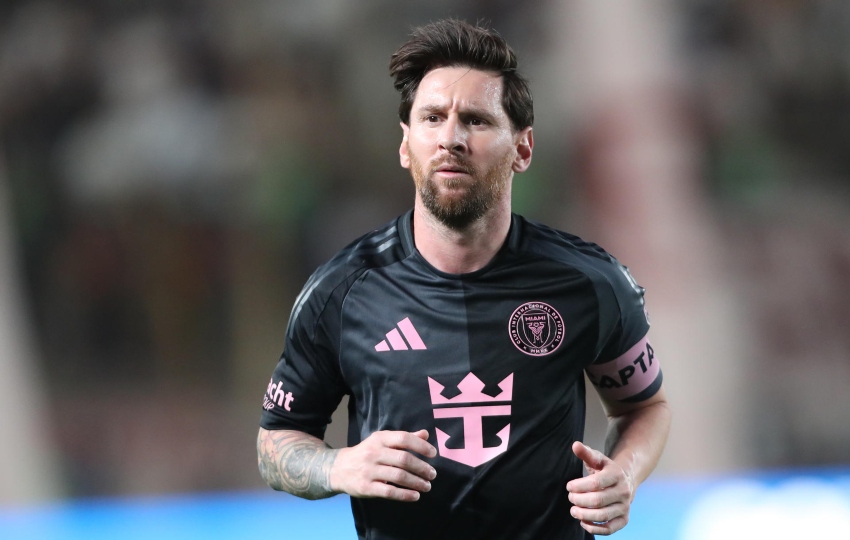 Lionel Messi durante un partido del Inter Miami. Foto:EFE