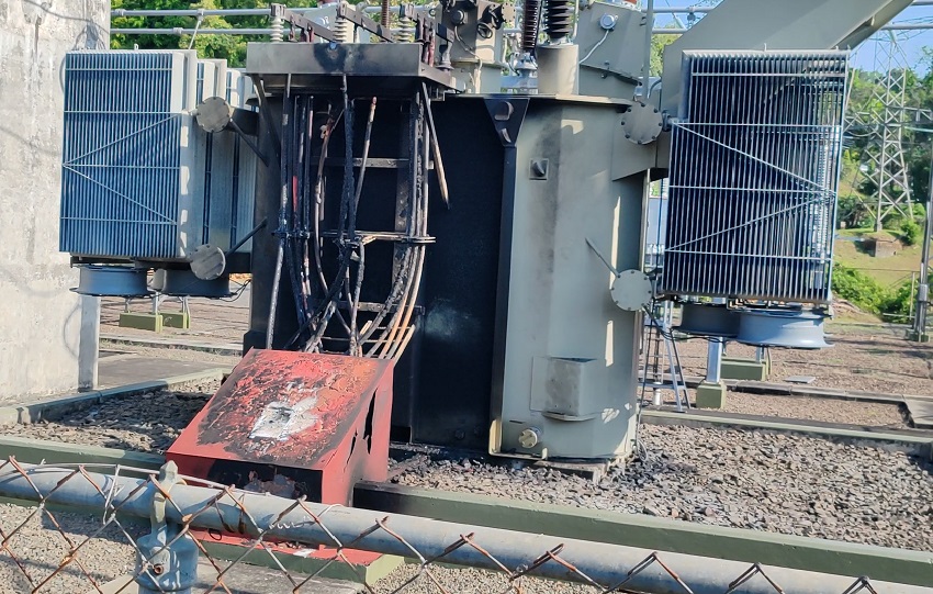 Las operaciones de la planta termoeléctrica se mantendrán detenidas de forma indefinida, dijo el subteniente Alvarola, añadiendo que el Bunker C, aún almacenado en la termoeléctrica, no representa un riesgo. Foto. Eric Montenegro