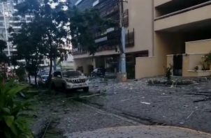 El Cuerpo de Bomberos ofreció una conferencia de prensa sobre la explosión del edificio de Obarrio. Foto: Grupo Epasa