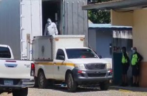 El pasado jueves fue instalado en las afueras de la morgue judicial del distrito de David, un contenedor para refrigerar los restos de las 37 personas que fuero