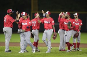 Jugadores del equipo de Panamá durante el Clásico el Mundial de Béisbol. Foto: EFE
